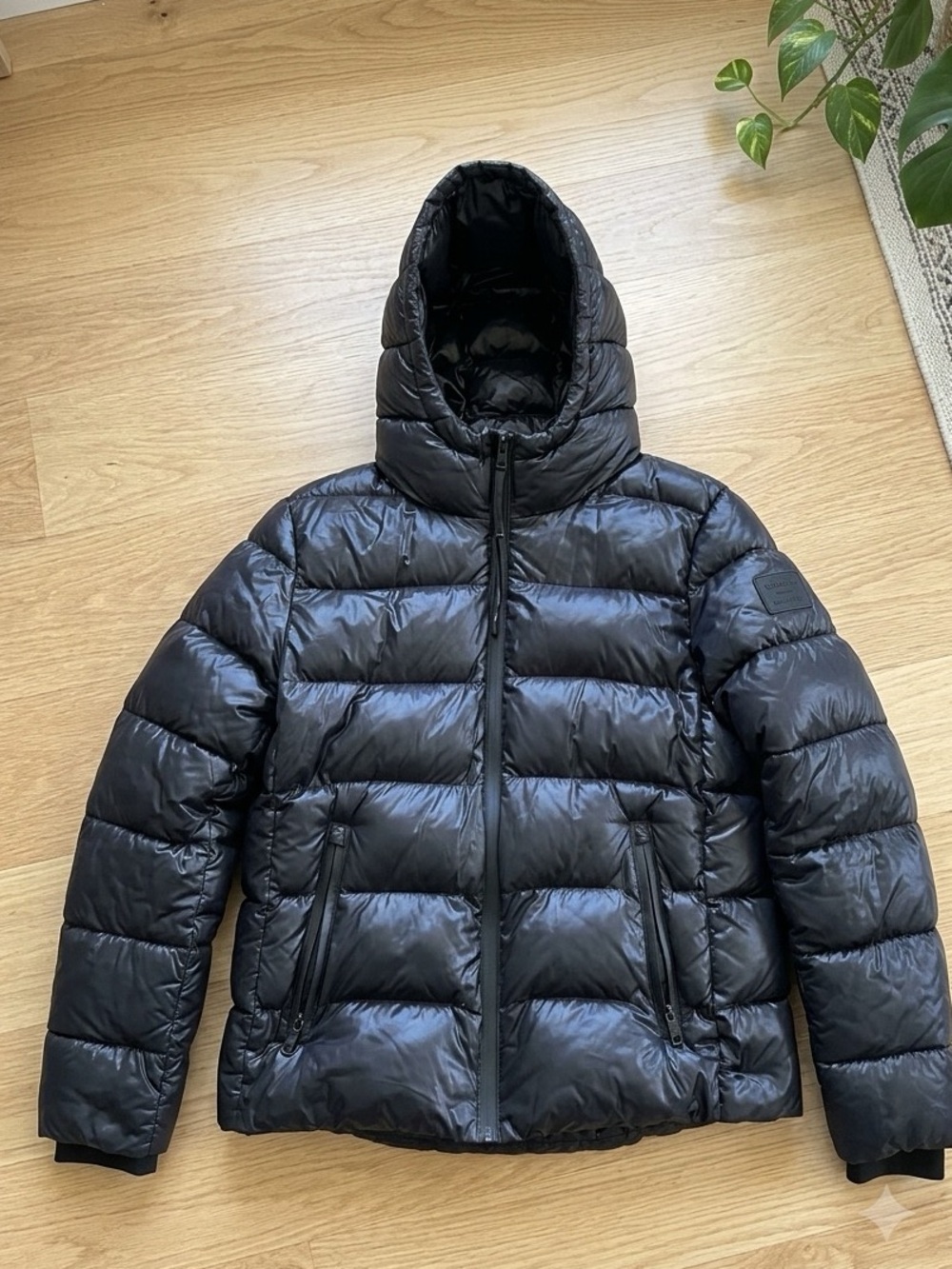 Calvin Klein Black Hooded Puffer Jacket